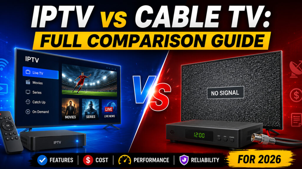 IPTV vs cable TV comparison 2026 — IPTV wins on price, channels, and flexibility